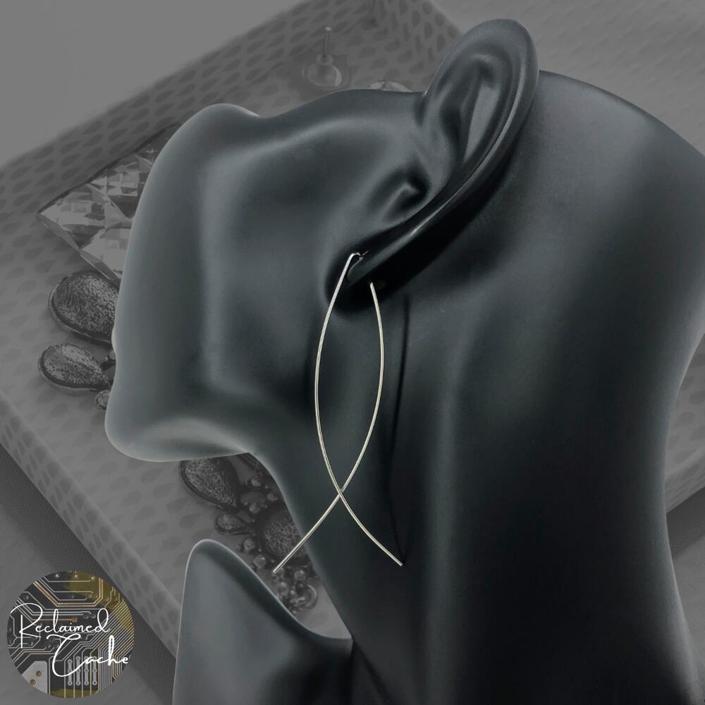 Silver Simple Wire Hook Earrings